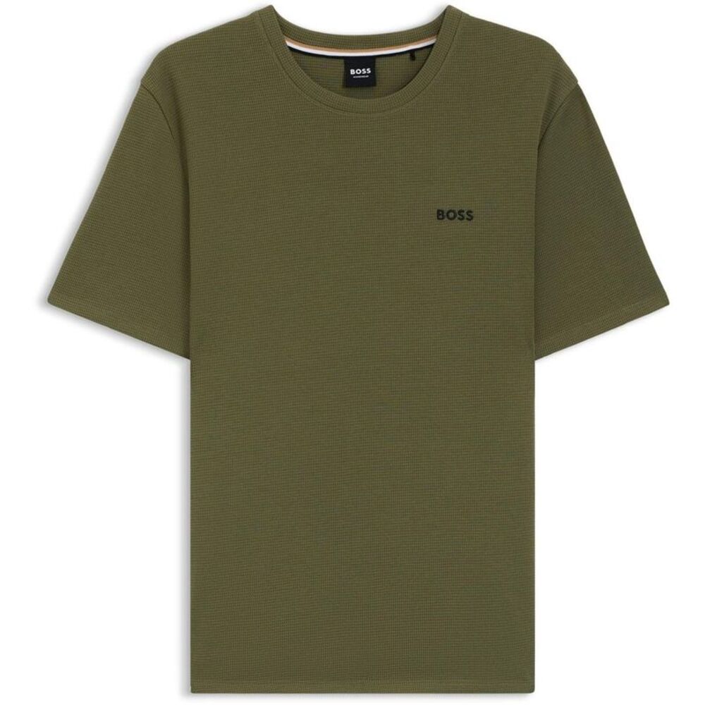Boss Mens Waffle Knit Pajama Top / Khaki Brown